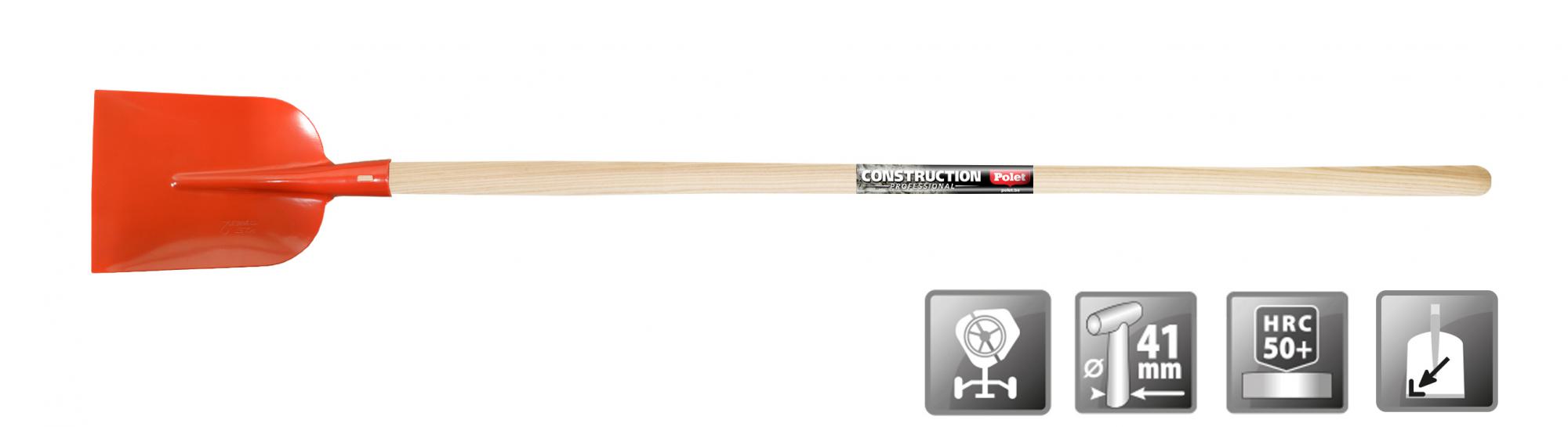 Polet 110511S Pala de hormigón profesional 290X220 M/ST 1.3M