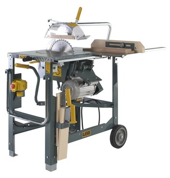 Gjerde 90012 1203-NL Sierra de construcción + ruedas + asa de elevación + freno mecánico