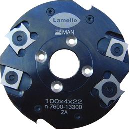 Lamello 132130 Fresa de ranurar 100 x 4 x 22 mm con cuchillas reversibles