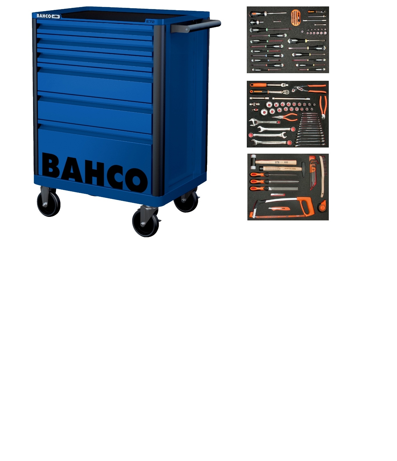 Bahco 1472K6BLUE-FULL3 Carro portaherramientas azul - 130 piezas