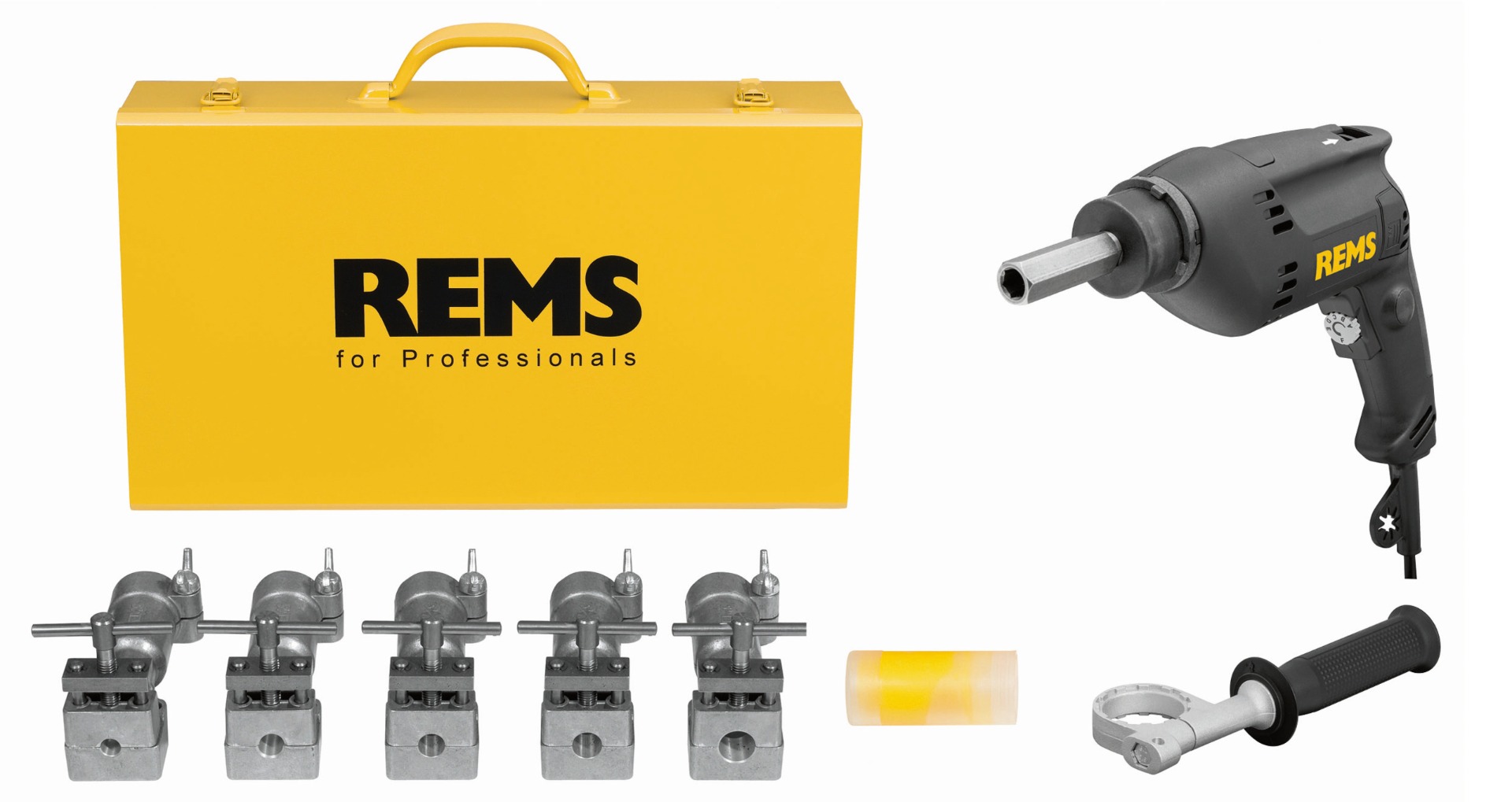 Rems 156004 R220 Juego de giro 3/8-1/2-5/8-3/4-7/8" Corta tubos eléctrico