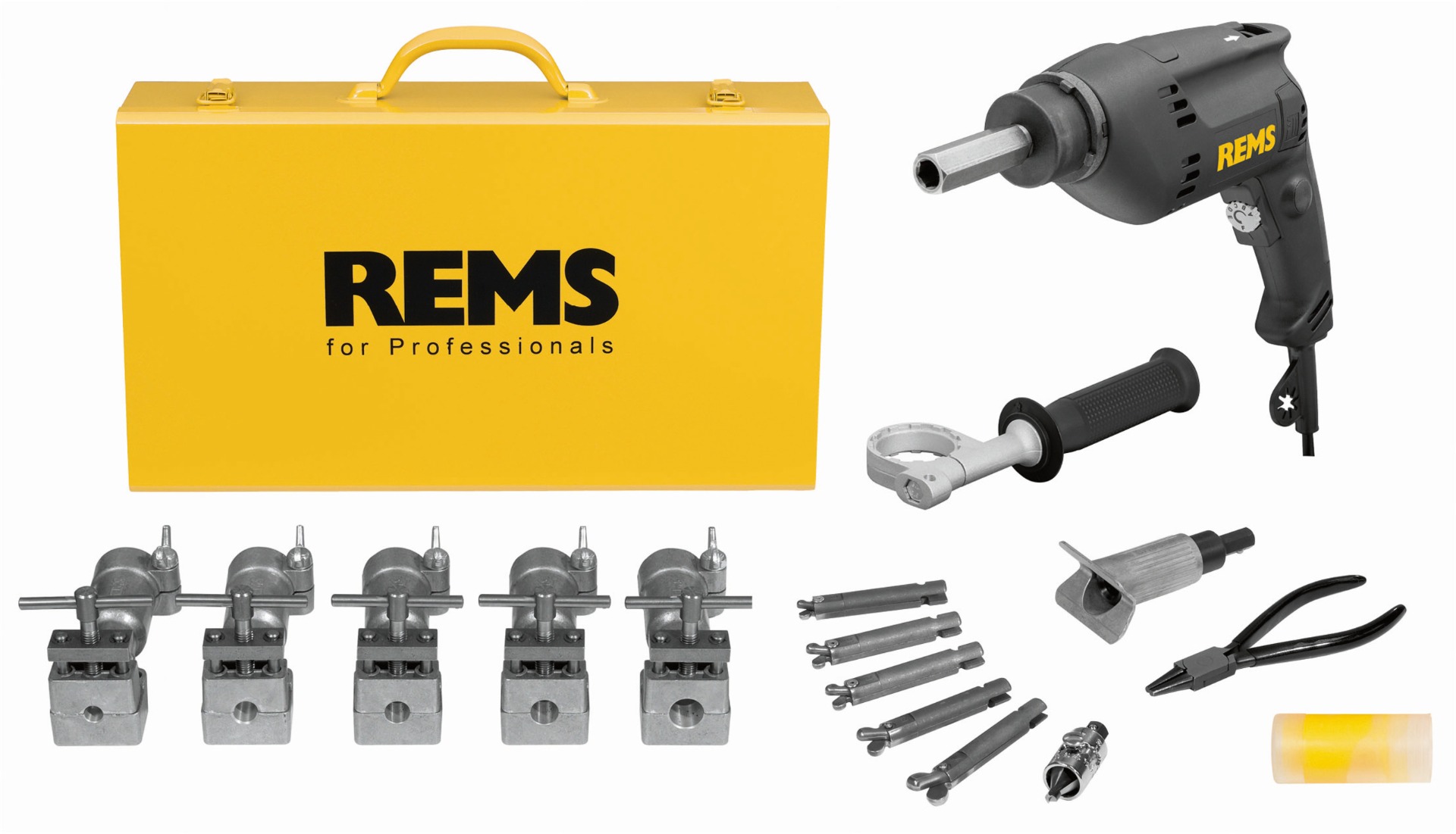 Rems 156014 R220 Juego Twist/Hurrican 3/8-1/2-5/8-3/4-7/8" Lanzatubos Eléctrico/Optropper