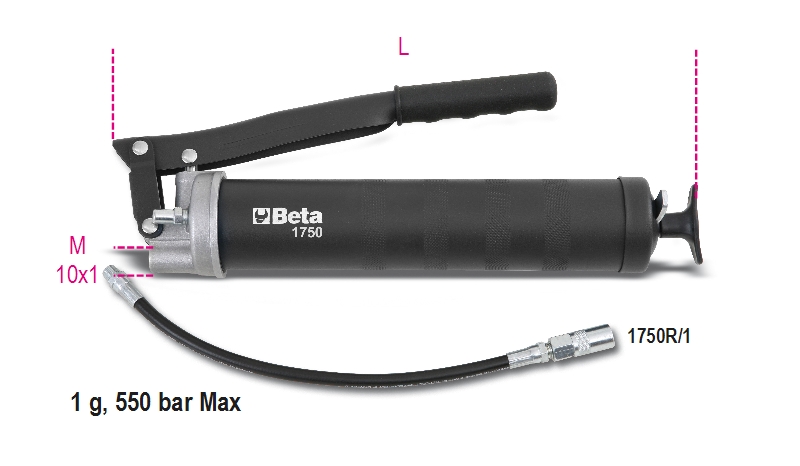 Beta 017500750 1750 750-Pistola de engrase de tijera 600 1750CG cc
