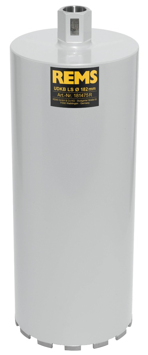 Rems 181475 R UDKB-LS 182x420xUNC 1 1/4 Broca de diamante, soldada por láser Seco/húmedo