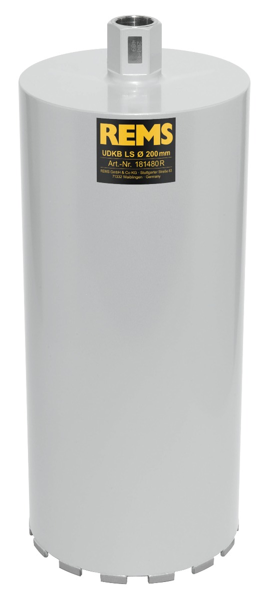 Rems 181480 R UDKB-LS 200x420xUNC 1 1/4 Broca de diamante, soldada por láser Seco/húmedo