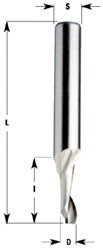 CMT 188.050.51 Fresa para ranurar aluminio y plástico en HS 5 o, espiral positiva, derecha 5 mm