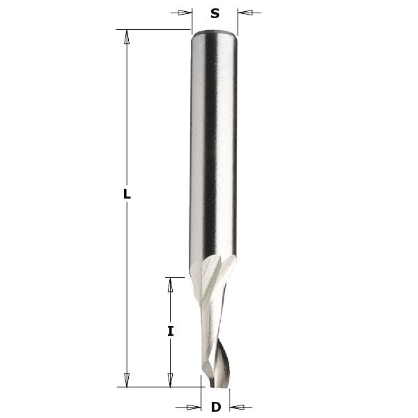 CMT 188.090.51 Fresa espiral para aluminio 9mm, mango 8mm