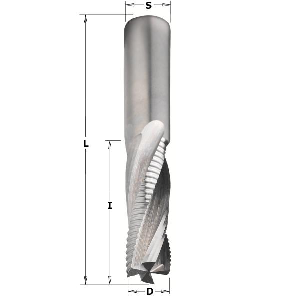 CMT 197.180.11 Fresa espiral y fregadora combi 18mm, mango 18mm