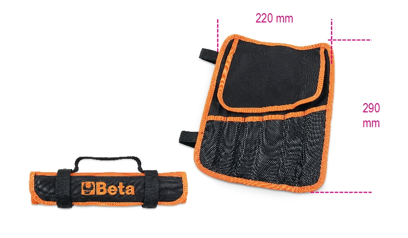 Beta 020020010 Bolsa larga de poliéster, 6 bolsillos vacíos - 22x29 cm
