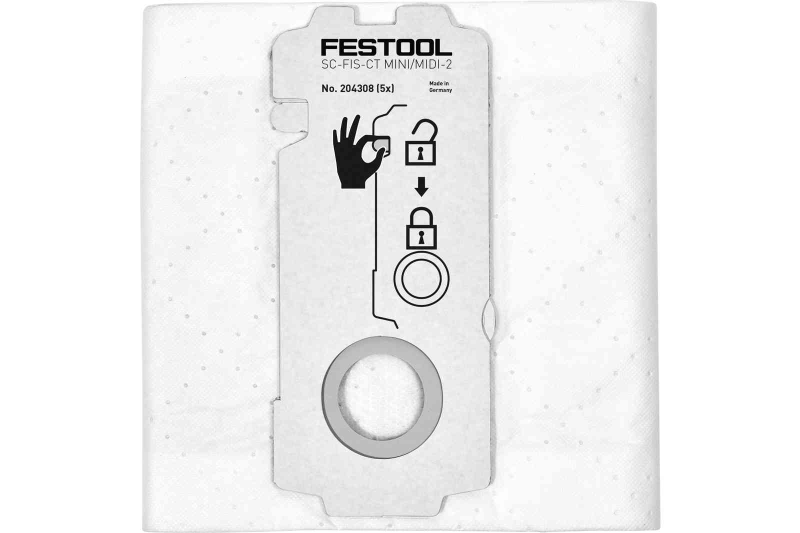Festool Accesorios 204308 SC FIS-CT MINI/MIDI-2/5 SELFCLEAN bolsa filtrante
