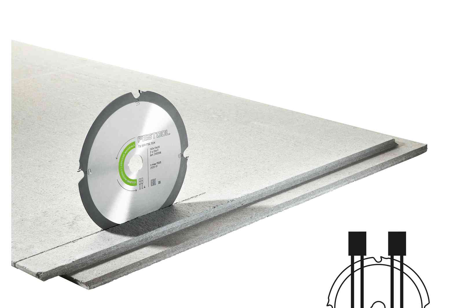 Festool Accesorios 205558 Hoja de sierra circular diamantada MATERIALES ABRASIVOS DIA 160x1,8x20 F4