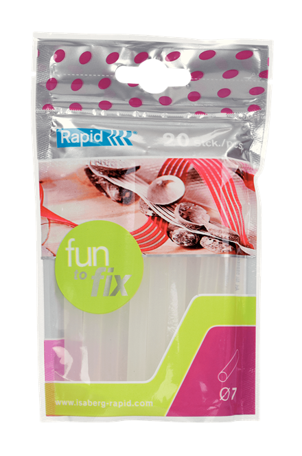 Rapid 23835904 Fun2Fix Cartuchos de pegamento universal de 7 mm