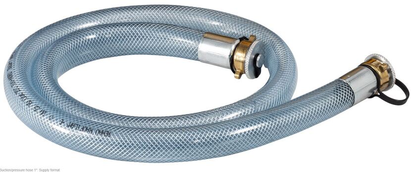 Rems 115633 R Manguera de aspiración/presión Ø 1", con incrustación tejida, 1,5 m de longitud para Rems Multi-Push
