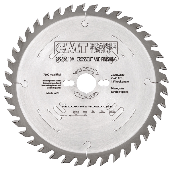 CMT 294.048.10M Sierra circular para cortes transversales y al hilo 254 x 30 x 48T
