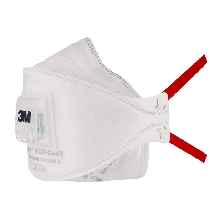 3M 1.21.15.933.30 9332+GEN3 Máscaras antipolvo Aura FPP3 + Válvula 120 unidades