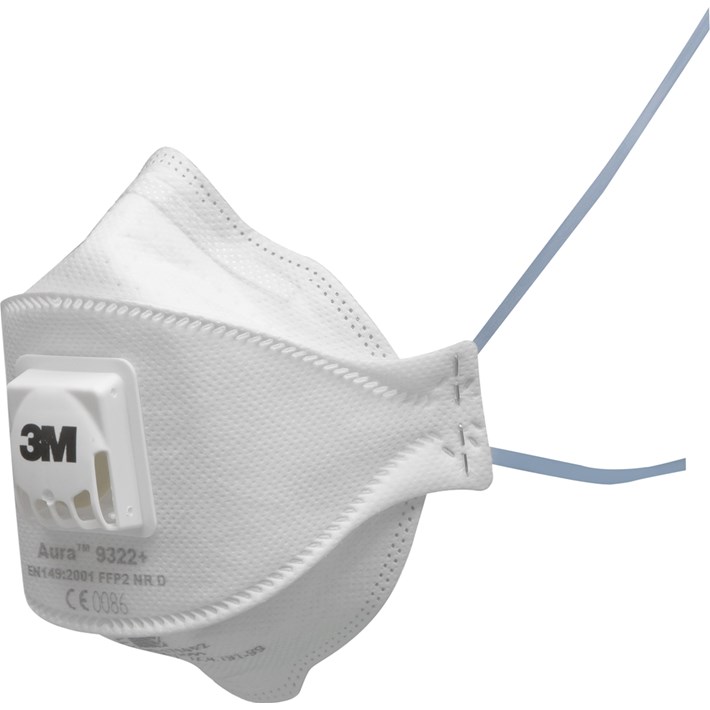 3M 1.21.15.932.25 9322+GEN3 Aura Mascarillas antipolvo FPP2 + Válvula 10 unidades
