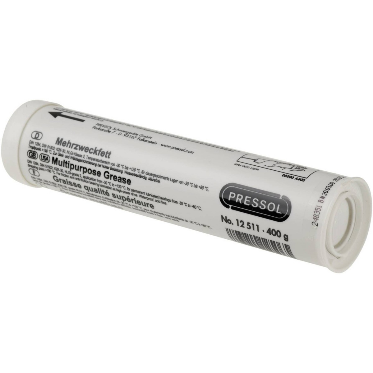 Pressol 12 511 Cartuchos de grasa 400 g Grasa multiuso NLGI 2