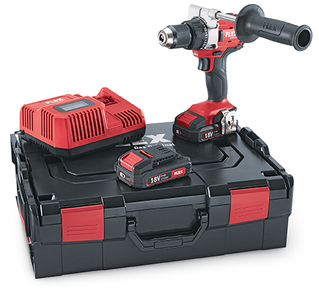 Flex-tools 436577 DD 2G Taladro atornillador a batería 18V 2,5Ah Li-Ion en L-Boxx
