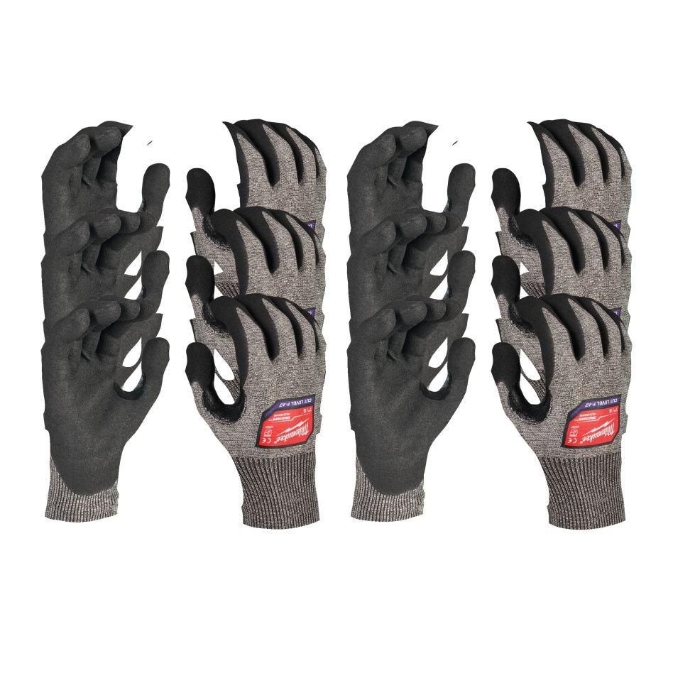 Milwaukee Accesorios 4932492048 Paquete de 12 guantes F de corte alto - 10/XL- 12 pares