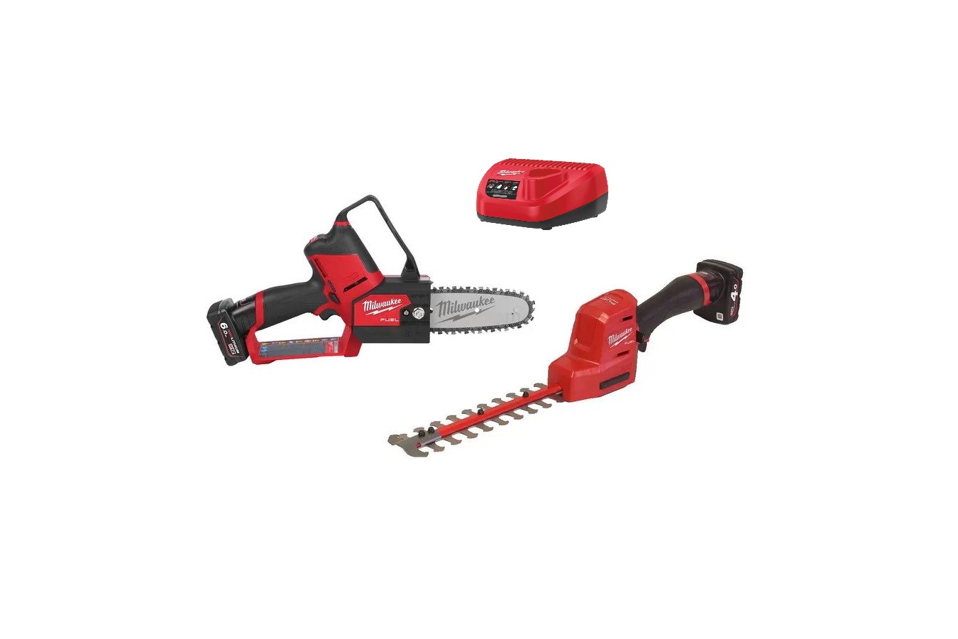 Milwaukee 4933493208 M12 FPP2OP2-642 Comboset 12V 4.0/6.0Ah Li-Ion - M12 FHS Podadora + M12 FHT20 Cortasetos