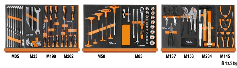 Beta 059041201 Juego de herramientas de 91 piezas en espuma EVA moldeada