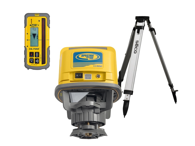 Spectra  601827 Láser de construcción LL500 (recargable) + receptor HL700 + trípode
