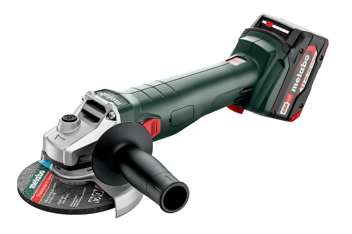 Metabo 602249650 W 18 L 9-125 Amoladora angular 125 mm 18V 5,2 Ah Li-Ion