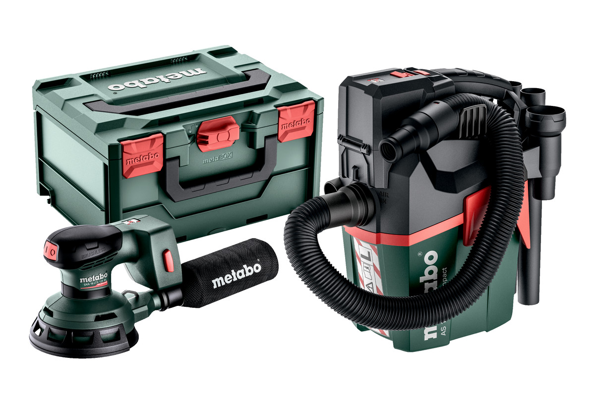 Metabo 691199000 SET - Lijadora sin cable SXA 18 LTX 125 BL + AS 18 L PC Lijadora compacta sin cable 18V excl. baterías y cargador