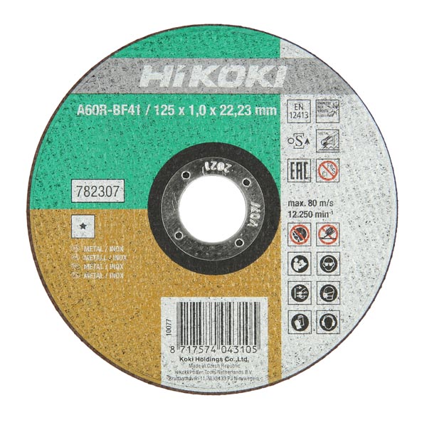 HiKOKI Accesorios 782307 Disco de corte para acero inoxidable/metal 125 x 1 mm