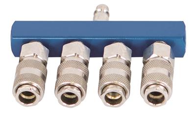Scheppach 7906100725 Distribuidor de aire de 4 vías