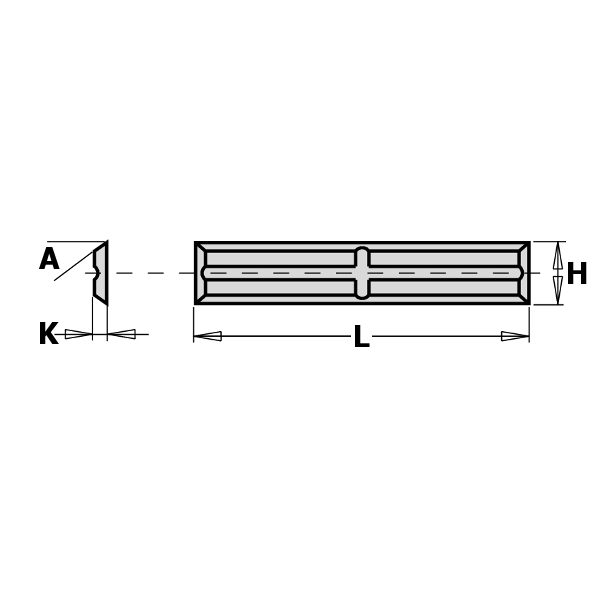 GRN Tools 790.500.01 Cuchilla de cambio WPL 4 caras 50 x 5,5 x 1,1 mm 10 piezas