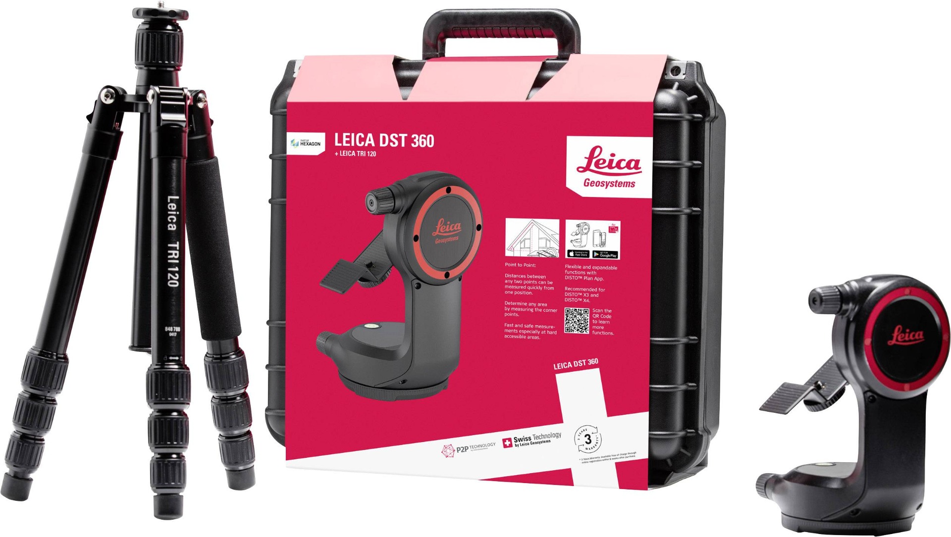 Leica 848783 Adaptador DST 360 Incluye trípode y estuche