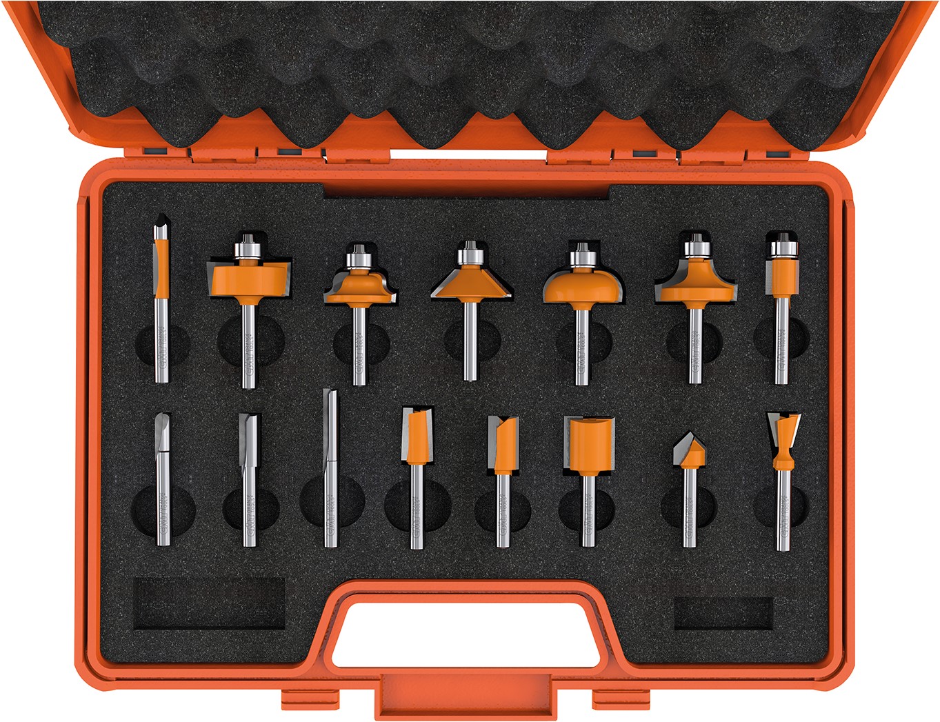 CMT 900.001.00 Juego de 15 fresas con mango de 8 mm HM