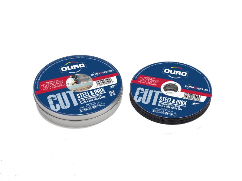Duro PF125-22-ADMI-1,0-10P Discos de corte profesionales 125mmx1,0x22,2 estaño - 10 piezas