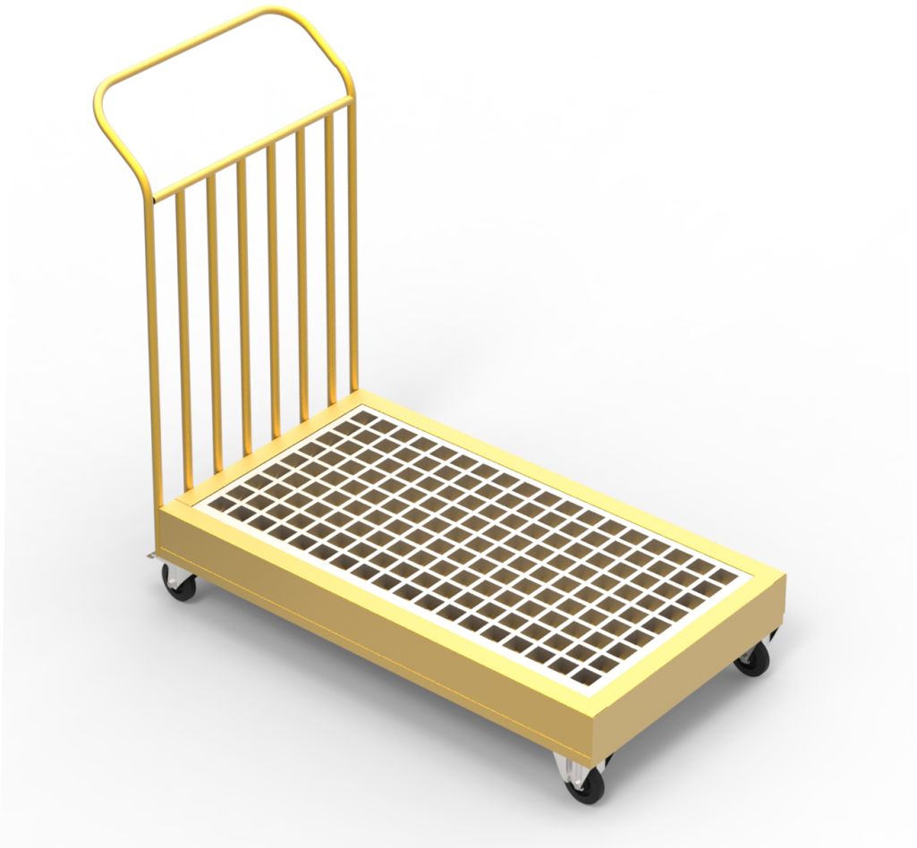 Huvema K7480 Carro transporte mercancías peligrosas 1250 x 700 mm 300 Kg