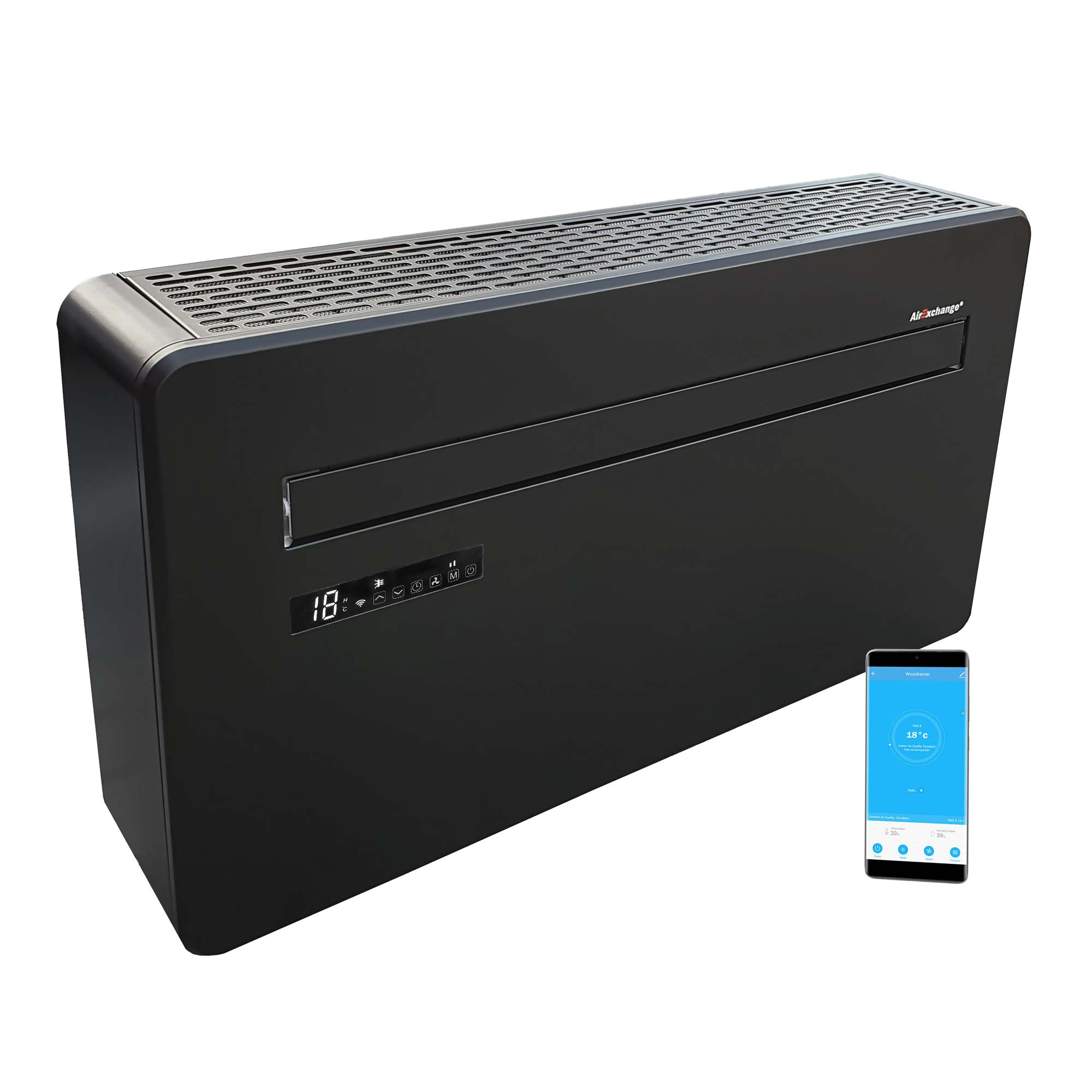 AirExchange 2023-12R-Zwart Bomba de calor Monoblock Negro