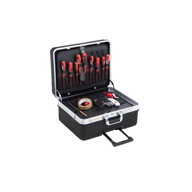 Allit ALT-422230 AluPlus Service Trolley malet&iacute;n de herramientas ABS vac&iacute;o con 2 bandejas para herramientas 500x260x400 negro