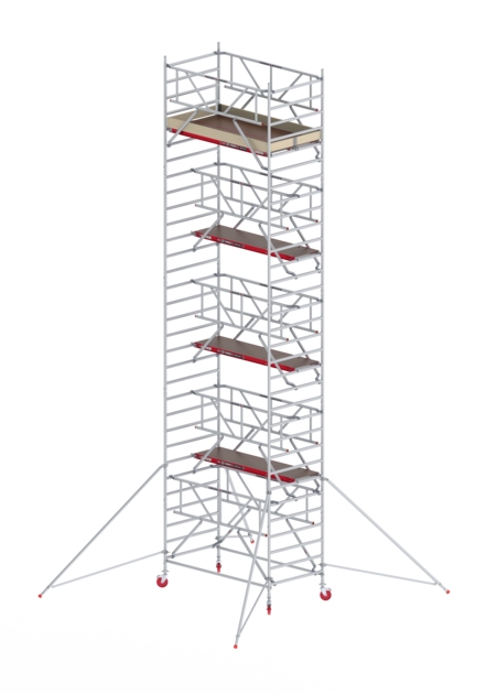Altrex T420016 RS TOWER 42-S 10,2 m de altura de trabajo Madera 1,85 Safe-Quick