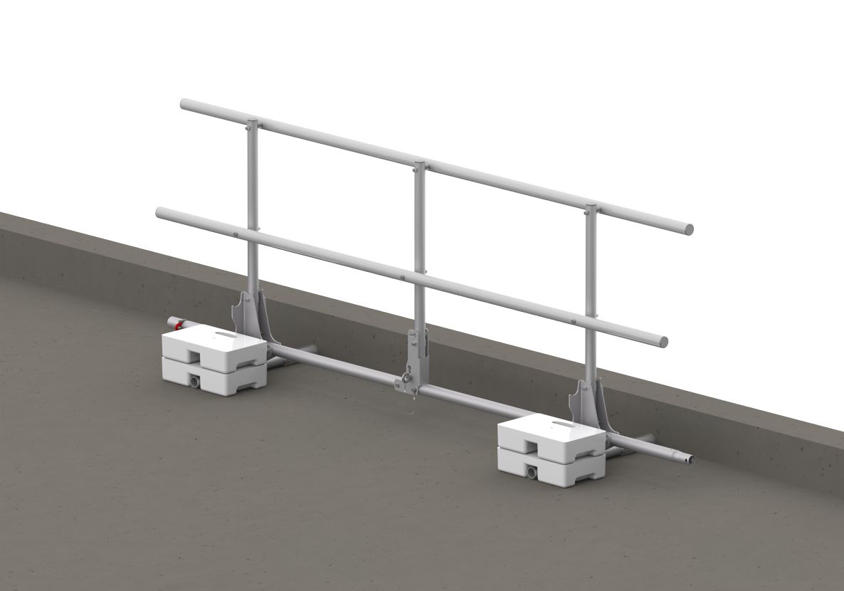 Altrex C500640 EP6 Protecci&oacute;n para bordes de tejado 1x3 m, con bloques de hormig&oacute;n incluidos
