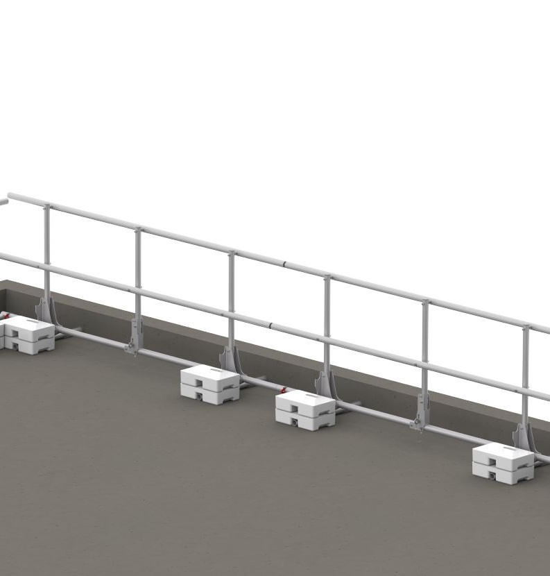 Altrex C500641 EP6 Protecci&oacute;n para el borde del tejado, 2 x 3 m, con bloques de hormig&oacute;n incluidos
