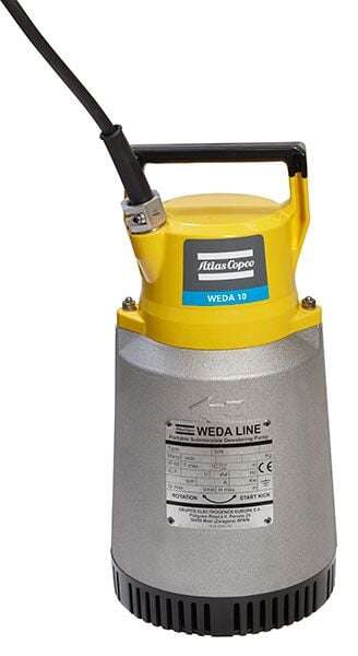 Atlas Copco 3081621512 WEDA D10N Bomba sumergible para aguas sucias 220-240V 50HZ 1~ ISO-G2" CEE 7/7