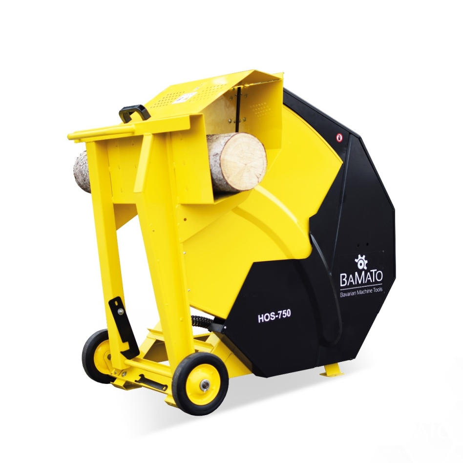 Bamato HOS-750 Sierra basculante para leña  700 mm 400 voltios