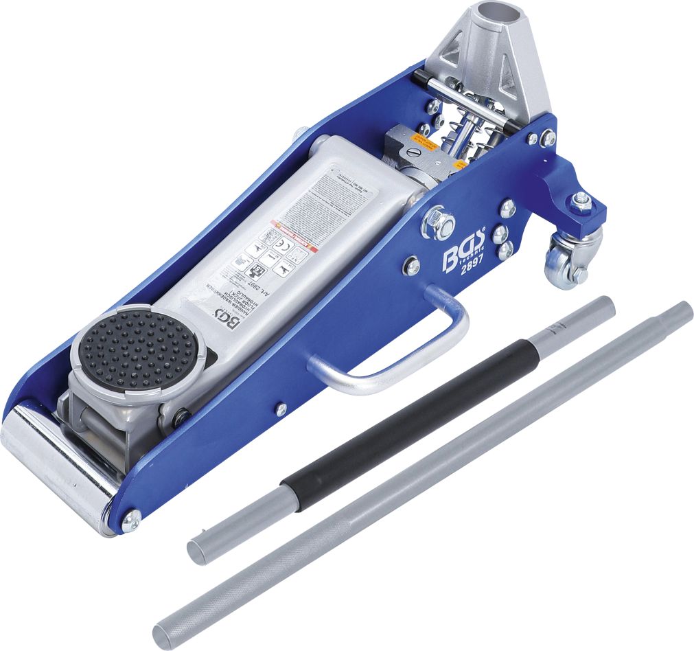 BGS 2897 Gato de garaje hidráulico construcción aluminio-acero 1,5 t