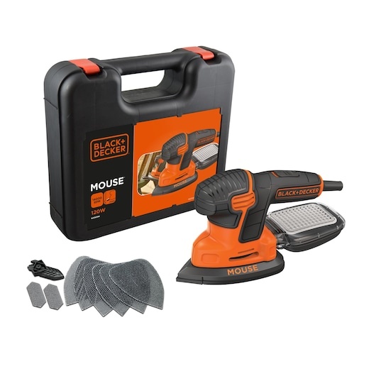 Black & Decker KA2500K-QS Lijadora con accesorios en maletín