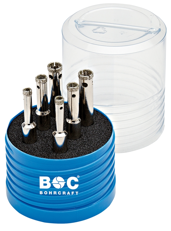 Bohrcraft 27031430006 Juego de brocas diamantadas para azulejos 6-10 mm 6 piezas Basic