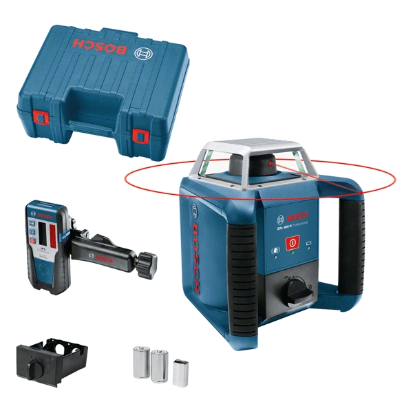Bosch Professional 0601061800 Láser de rotación GRL400H + receptor LR1