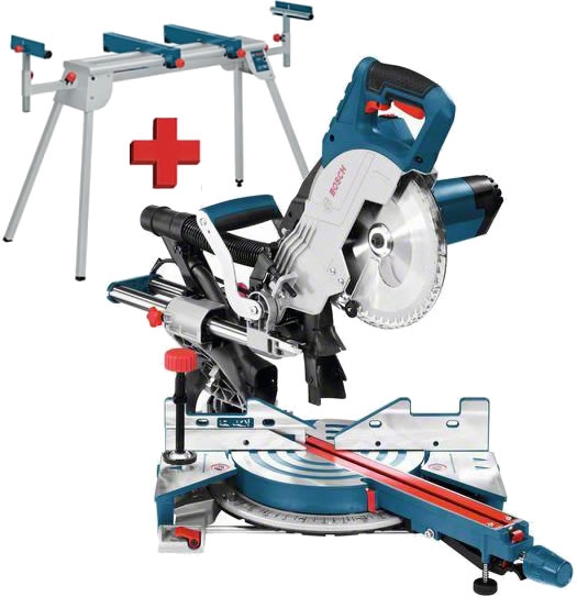 Bosch Professional 0615990FV8 Seccionadora GCM 8 SJL 216 mm 1600 vatios + carro inferior GTA 2600