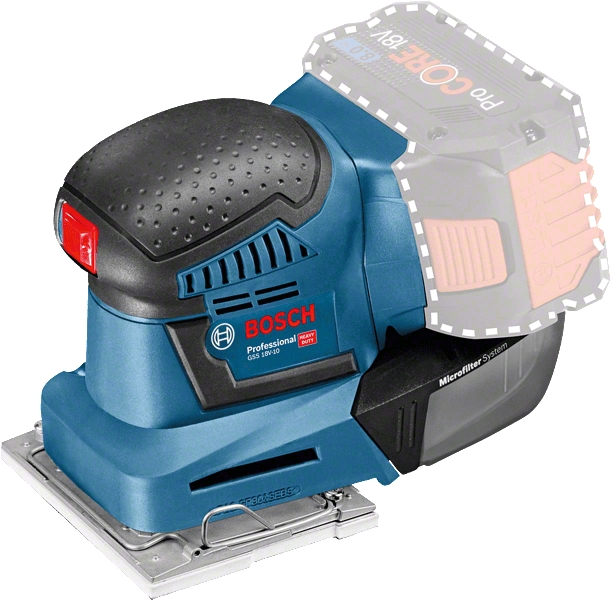 Bosch Professional 06019D0200 Lijadora múltiple GSS 18V-10 3 en 1 18V sin baterías ni cargador