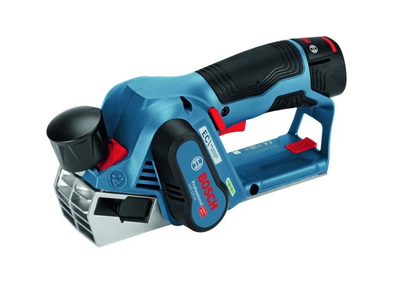 Bosch Professional 06015A7001 Cepillo GHO 12V-20 Accu + 2 baterías 3.0Ah + cuchilla de repuesto