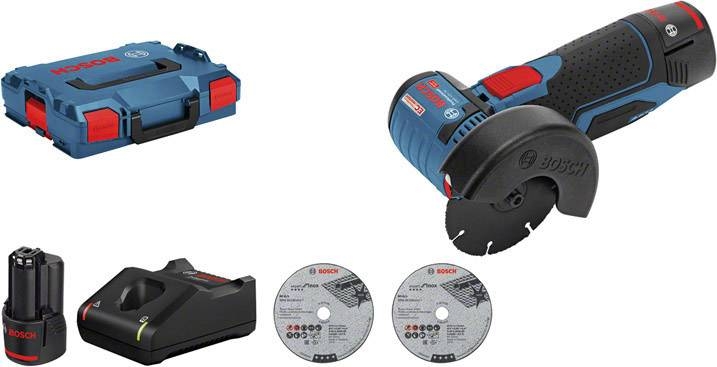 Bosch Professional 06019F200B GWS 12V-76 Amoladora angular a batería 12V 3.0Ah Li-Ion en L-Boxx